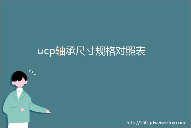 ucp轴承尺寸规格对照表